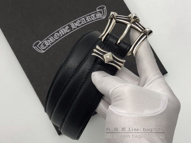 chrome hearts皮帶 克羅心男士腰帶 克羅心魚骨皮帶  gjc1590